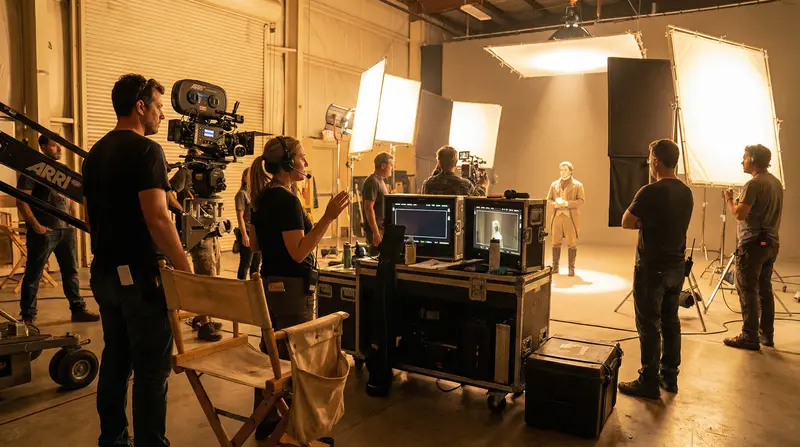 狠狠撸国际化专业拍摄团队合作现场